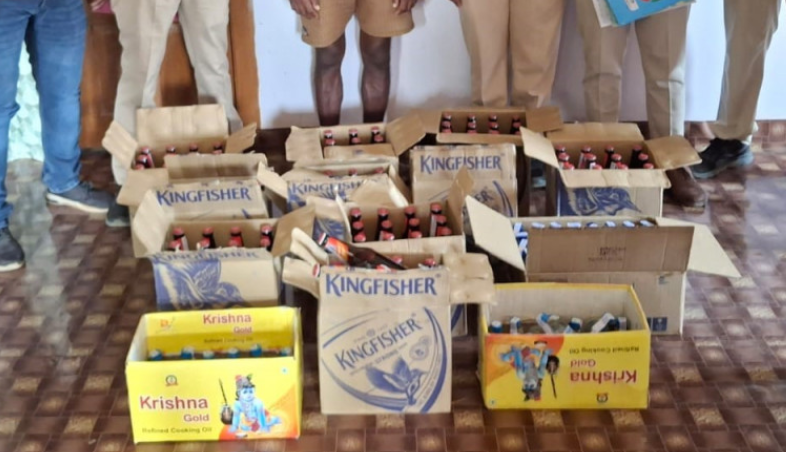 Illicit Liquor raid in Raigarh illegal beer and whisky seized